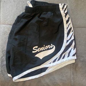 Black and white shorts